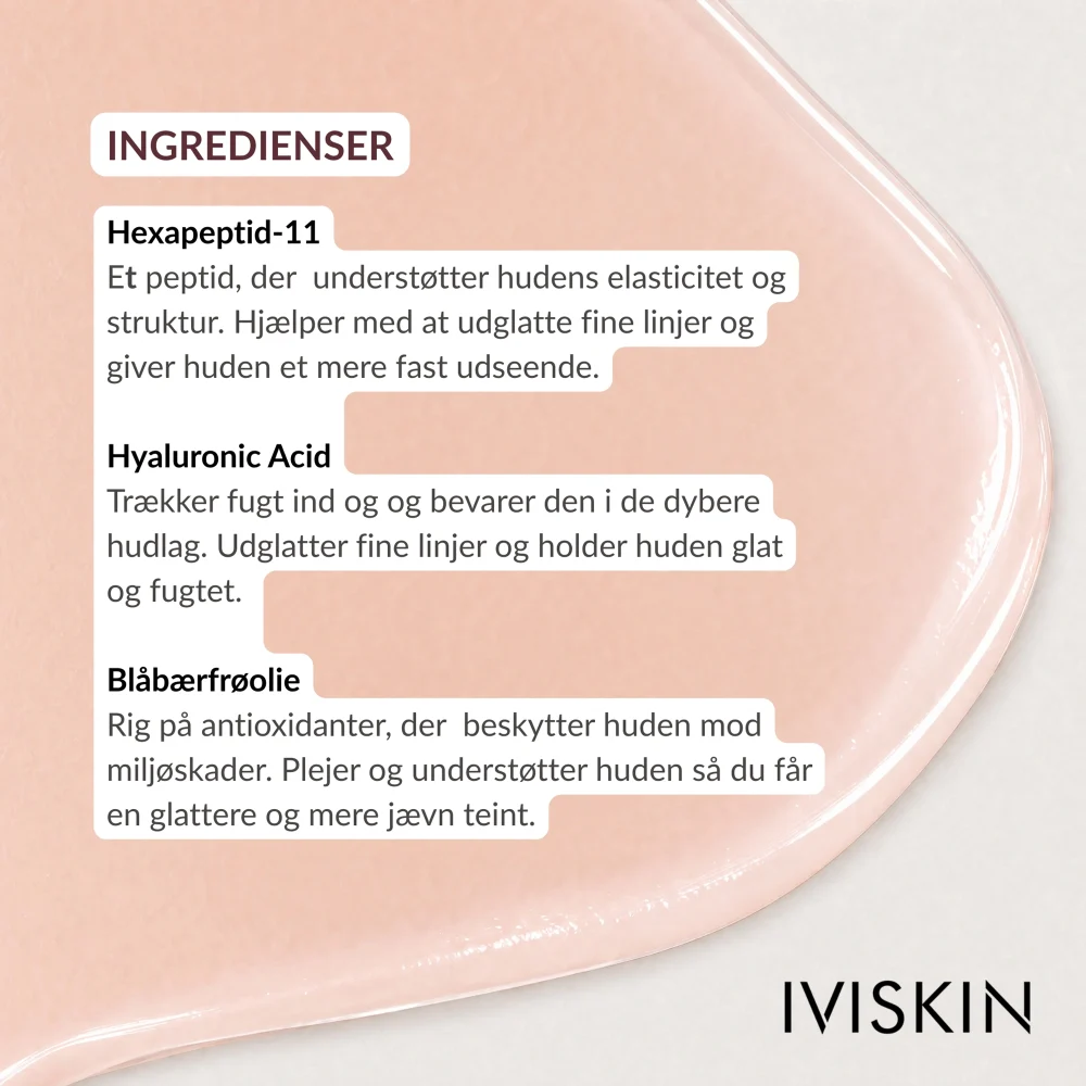 Iviskin Peptide Anti-Aging Serum Ingredienser